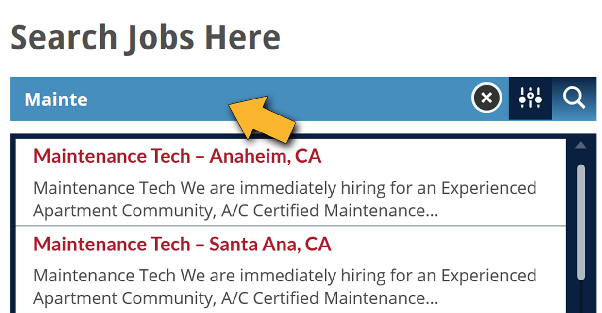 Search Jobs Example